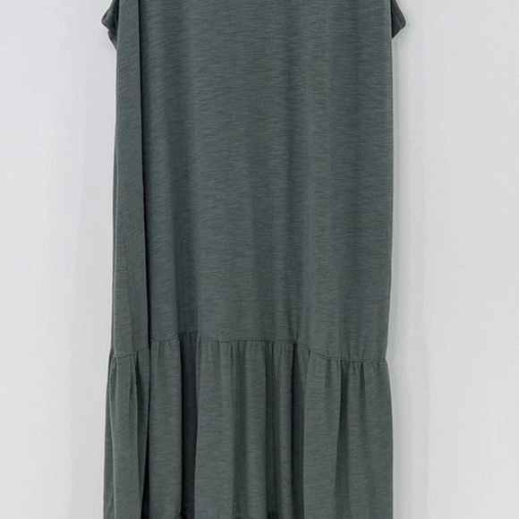 J Jill Fatigue Green Sleeveless Tiered Dress - Picture 10 of 10